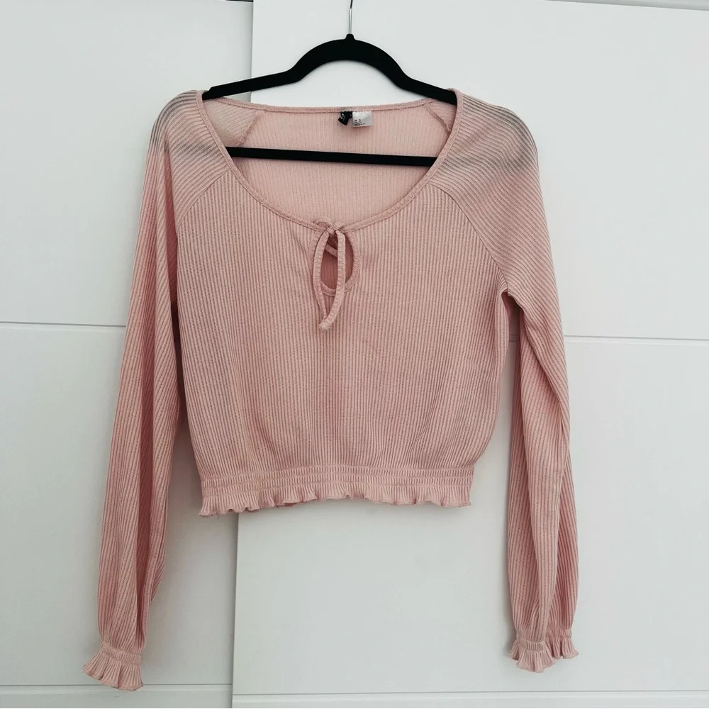 Ribbed Top - Powder Pink - Picture 2 of 5